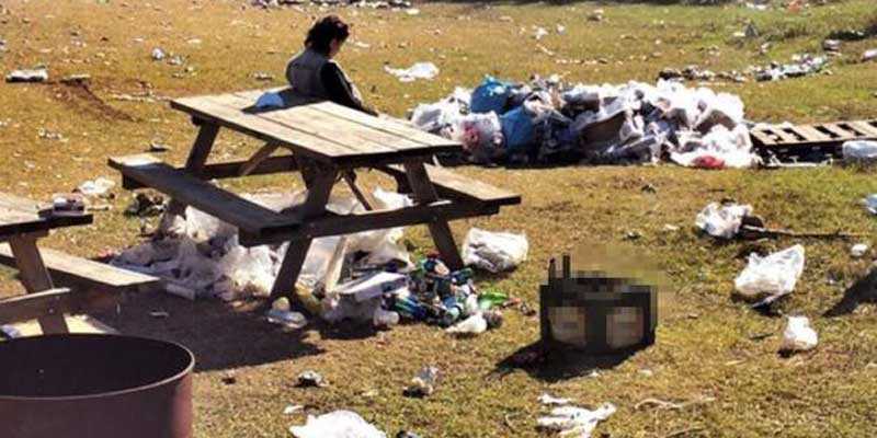 interrail ve camprail bolu da doga kampi yapti 2 kamyon cop bank