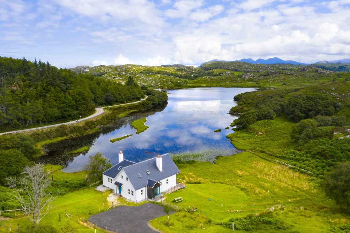 highland lake and house